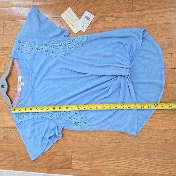 REWIND BRAND WOMENS BLUE SHORT SLEEVE SUMMER TOP SIZE SMALL - Picture 12 of 14